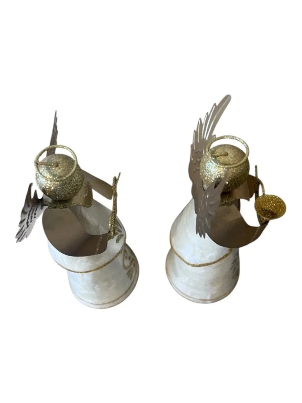 Pier 1 Angel Figurines Set of 2 Gold White Christmas Decor Philippines